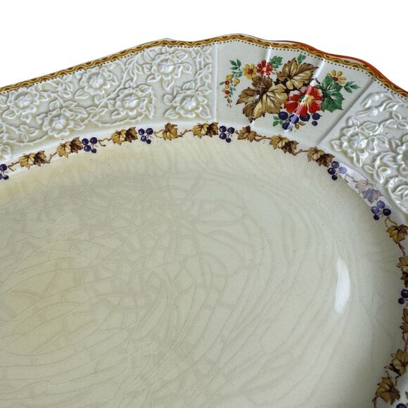Myott Staffordshire England Platter Floral Pattern 16 1/4" x 11 1/4" - Picture 3 of 10